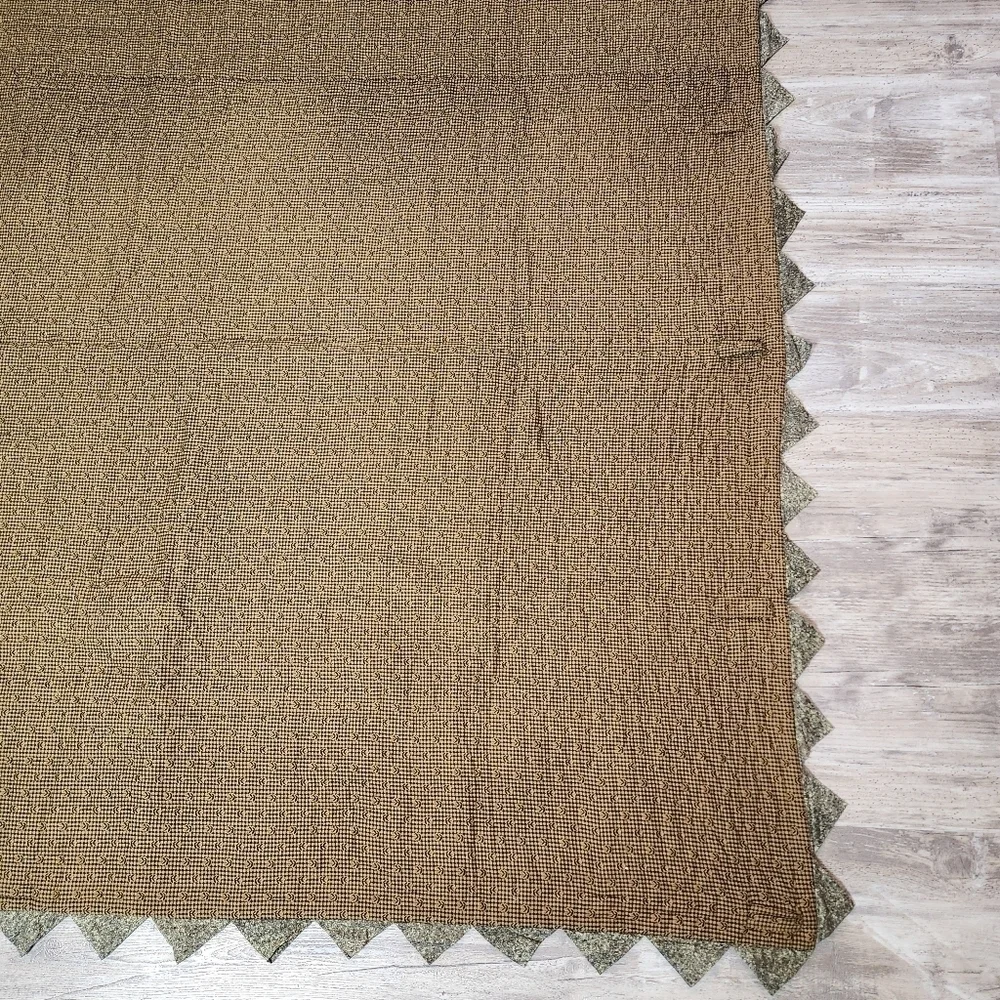 Rustic Cabin Quilt with Forest Design